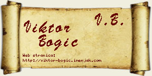 Viktor Bogić vizit kartica